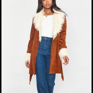 Show Me Your Mumu Penny Lane coat in Sienna Corduroy - worn once